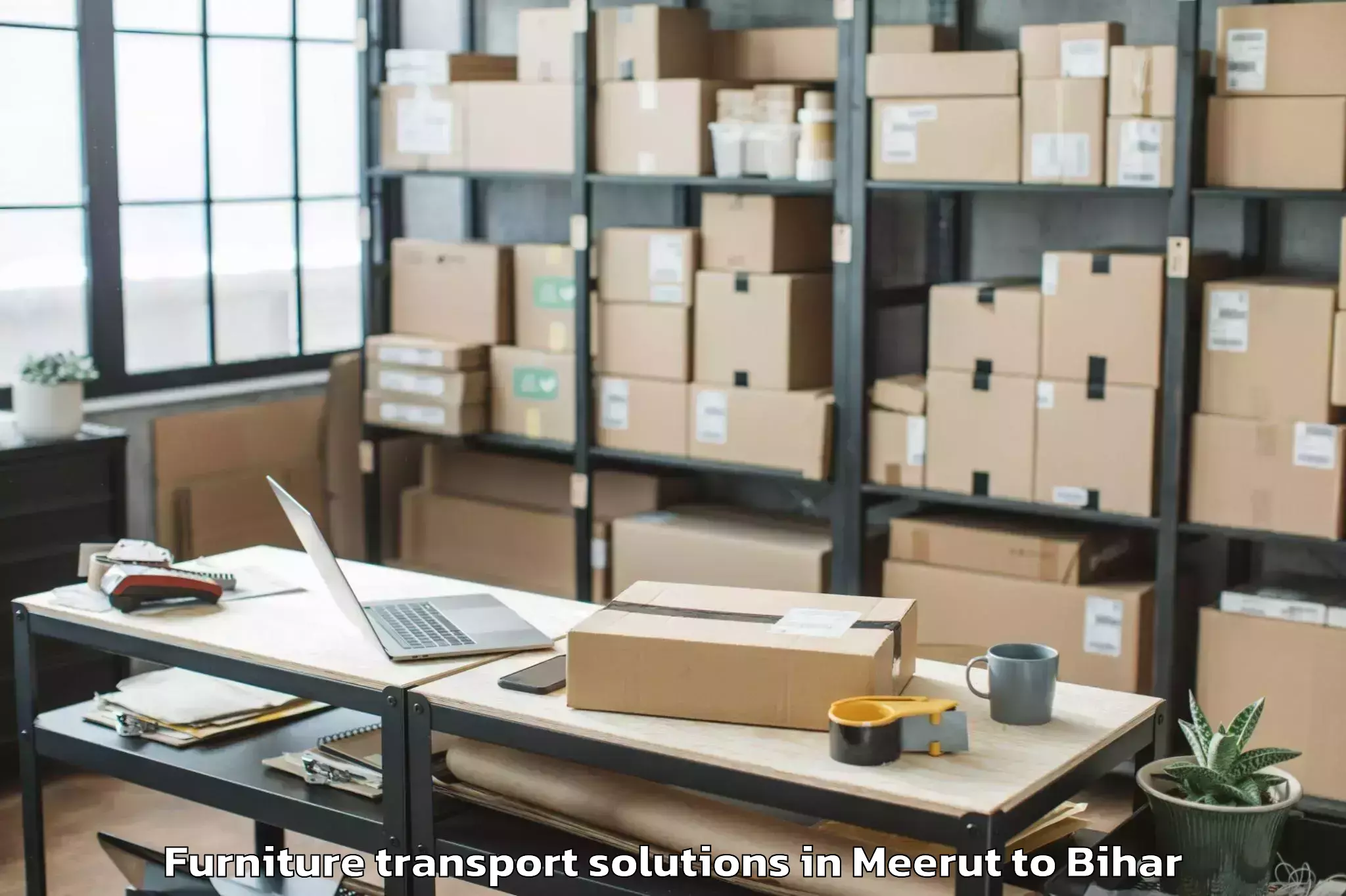 Trusted Meerut to Bhargama Furniture Transport Solutions